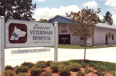 Coastal Veterinary Hospital sign